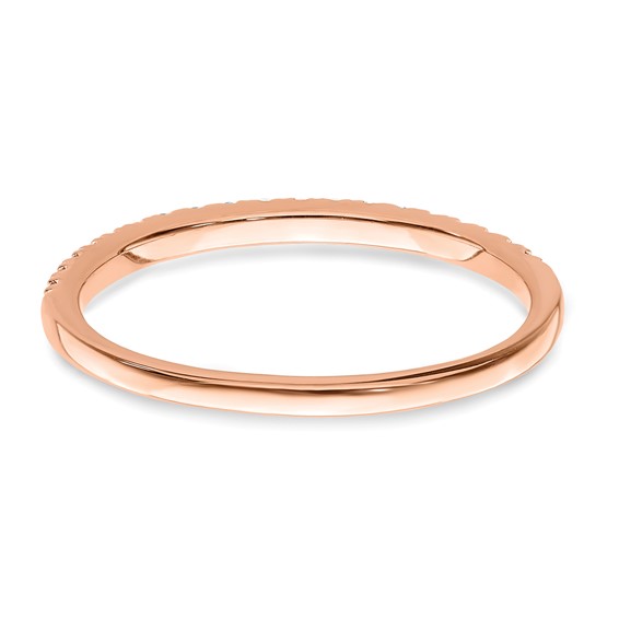 Blooming Bridal 14k Rose Gold 1/6 carat Diamond Complete Wedding Band
