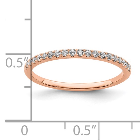 Blooming Bridal 14k Rose Gold 1/6 carat Diamond Complete Wedding Band