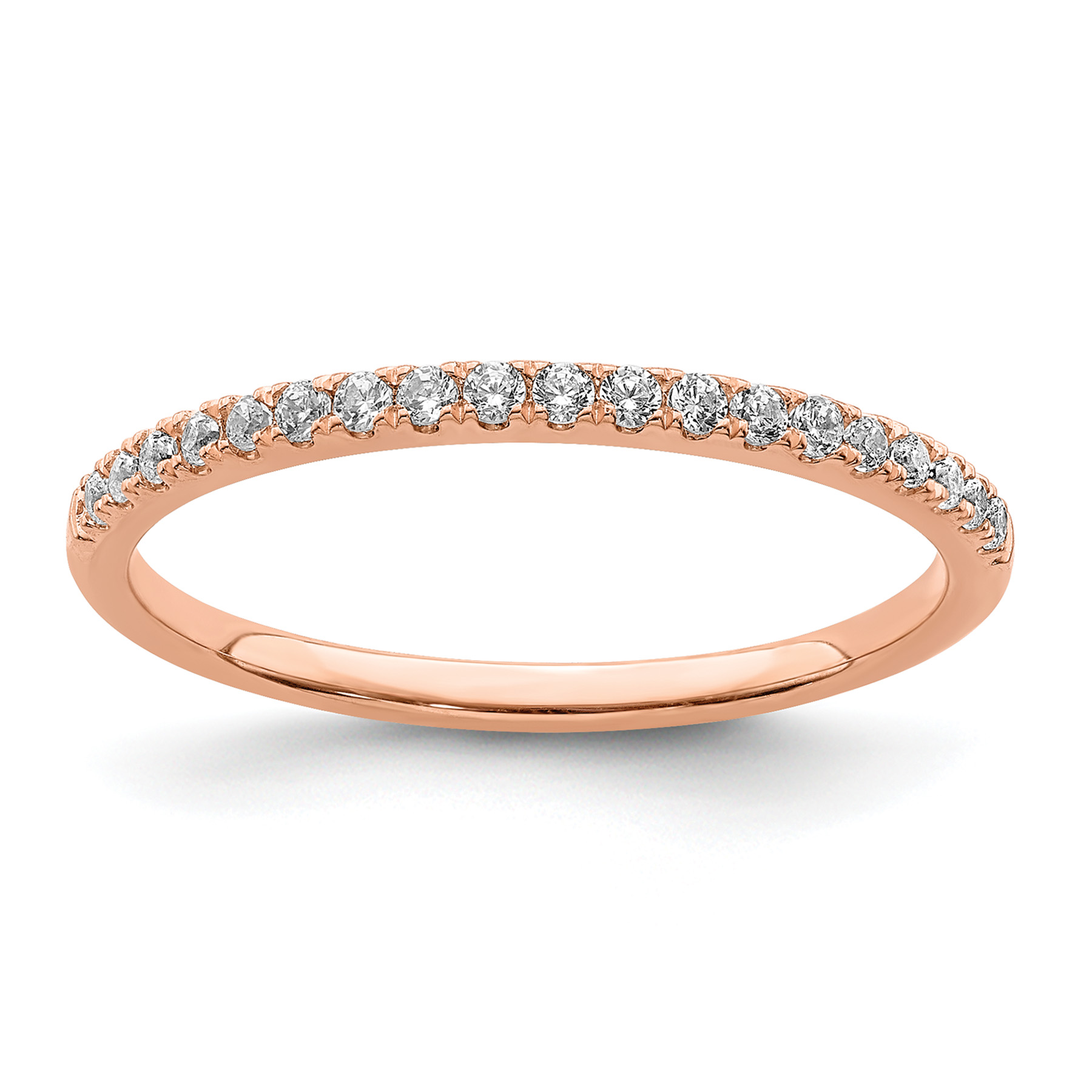 Pure Serenity 14k Rose Gold 1/6 carat Lab Grown Diamond VS/SI+ G+ Wedding Band (RM6357B-017-RLG)