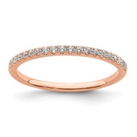 Pure Serenity 14K Rose Gold 0.17 Carat Lab Grown Diamond VS SI+ G+ Wedding Band view 1