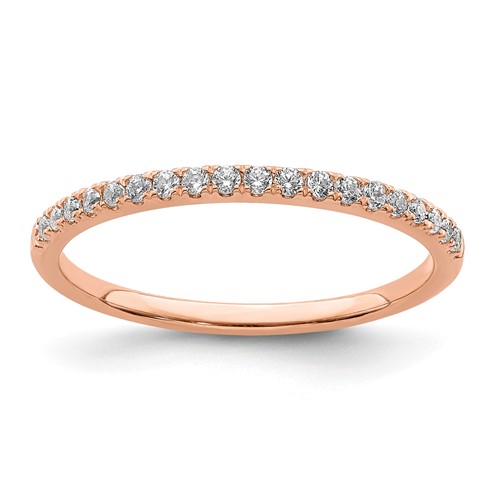 Pure Serenity 14K Rose Gold 0.17 Carat Lab Grown Diamond VS SI+ G+ Wedding Band