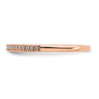 Pure Serenity 14K Rose Gold 0.07 Carat Lab Grown Diamond VS SI+ G+ Wedding Band view 4