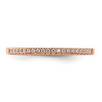 Pure Serenity 14K Rose Gold 0.07 Carat Lab Grown Diamond VS SI+ G+ Wedding Band view 5