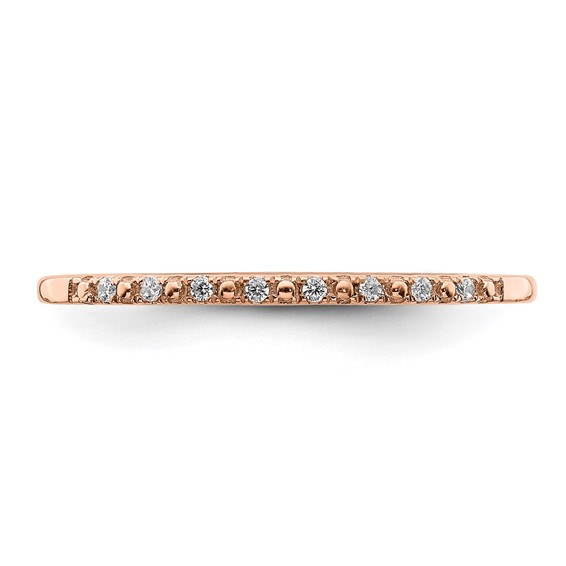 Blooming Bridal 14k Rose Gold 1/20 carat Diamond Complete Wedding Band