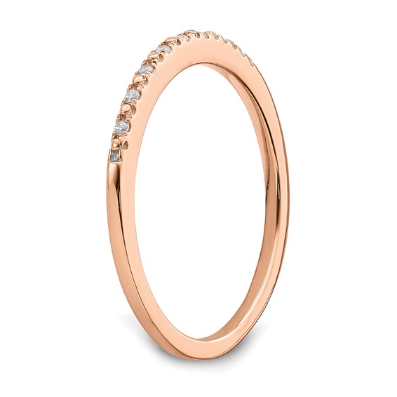 Blooming Bridal 14k Rose Gold 1/20 carat Diamond Complete Wedding Band