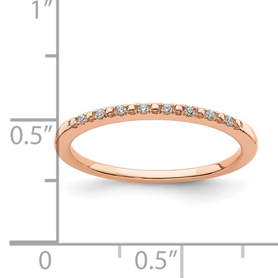 Blooming Bridal 14k Rose Gold 1/20 carat Diamond Complete Wedding Band