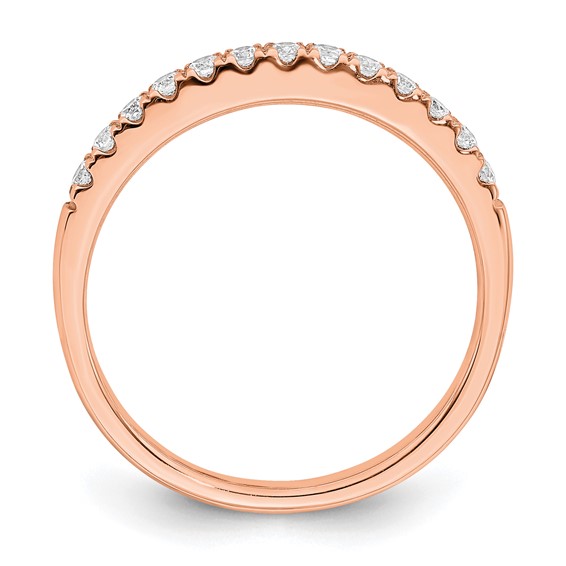 Blooming Bridal 14k Rose Gold 1/4 carat Diamond Complete Wedding Band