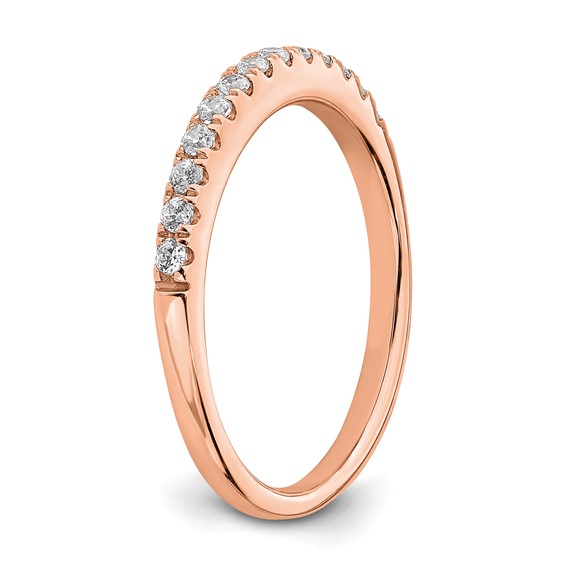Blooming Bridal 14k Rose Gold 1/4 carat Diamond Complete Wedding Band