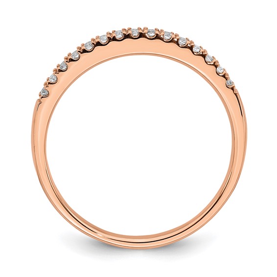 14k Rose Gold 1/8 carat Complete Diamond Wedding Band