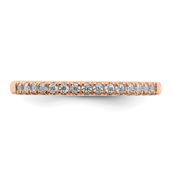 14k Rose Gold 1/8 carat Complete Diamond Wedding Band