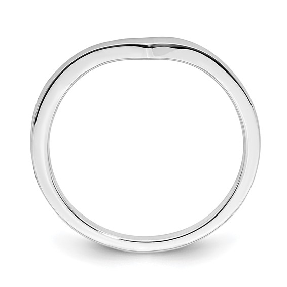 10k White Gold Contoured Wedding Band