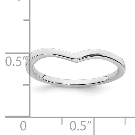 10k White Gold Contoured Wedding Band