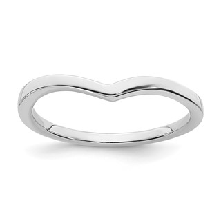 10k White Gold Contoured Wedding Band