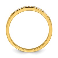 10K Yellow Gold 0.07 Carat Lab Grown Diamond VS SI+ G+ Complete Wedding Band view 3