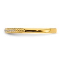 10K Yellow Gold 0.07 Carat Lab Grown Diamond VS SI+ G+ Complete Wedding Band view 4