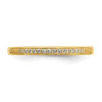 10K Yellow Gold 0.07 Carat Lab Grown Diamond VS SI+ G+ Complete Wedding Band view 5