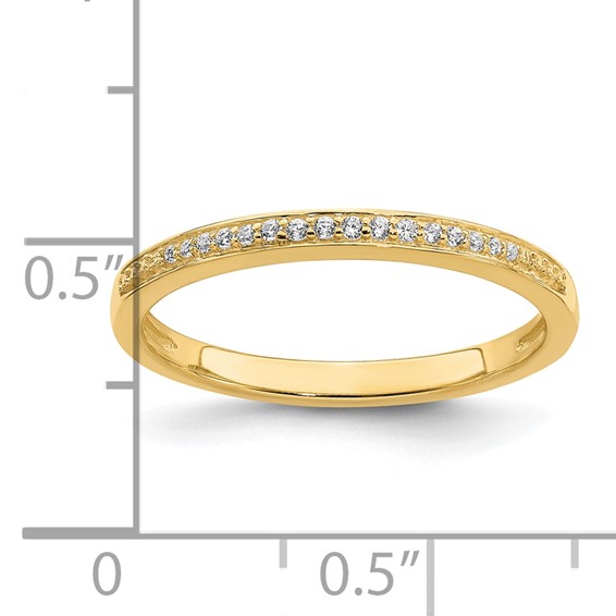 10k 1/15 carat Lab Grown Diamond VS/SI+ G+ Complete Wedding Band