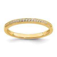 10K Yellow Gold 0.07 Carat Lab Grown Diamond VS SI+ G+ Complete Wedding Band view 1