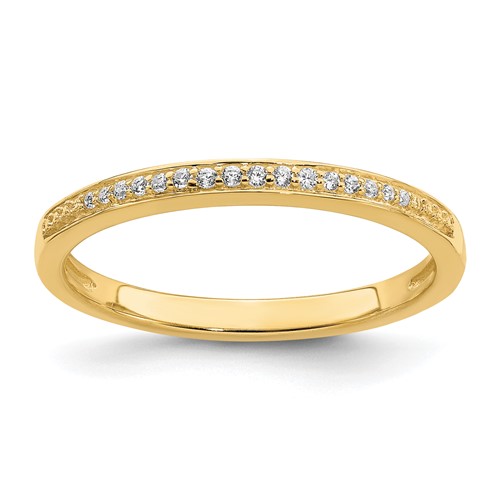 10K Yellow Gold 0.07 Carat Lab Grown Diamond VS SI+ G+ Complete Wedding Band