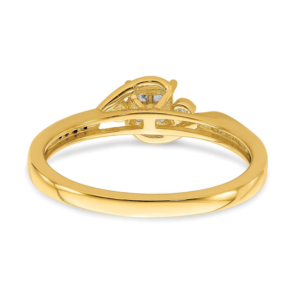 10k 1/6 carat Lab Grown Diamond VS/SI+ G+ Complete Cluster Engagement Ring (RM6387E-019-0YLG)