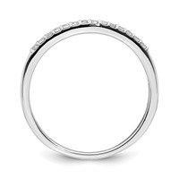 10K White Gold 0.10 Carat Lab Grown Diamond VS SI+ G+ Complete Wedding Band view 2