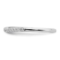 10K White Gold 0.10 Carat Lab Grown Diamond VS SI+ G+ Complete Wedding Band view 3