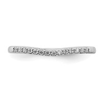 10K White Gold 0.10 Carat Lab Grown Diamond VS SI+ G+ Complete Wedding Band view 4