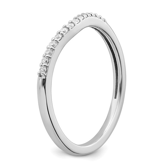 10k White Gold 1/10 carat Lab Grown Diamond VS/SI+ G+ Complete Wedding Band