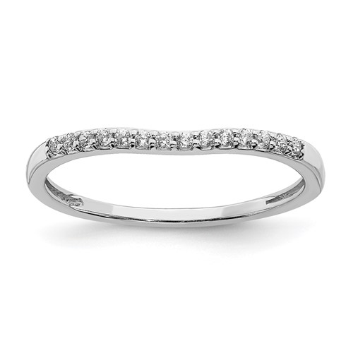 10K White Gold 0.10 Carat Lab Grown Diamond VS SI+ G+ Complete Wedding Band