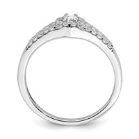 10K White Gold 0.33 Carat Lab Grown Diamond VS SI+ G+ Complete Round Halo Engagement Ring view 2