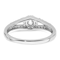 10K White Gold 0.33 Carat Lab Grown Diamond VS SI+ G+ Complete Round Halo Engagement Ring view 5