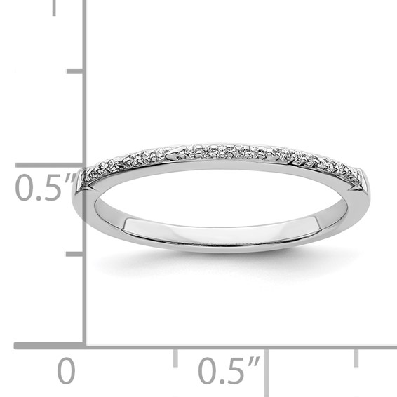 10k White Gold 1/20 carat Diamond Complete Wedding Band