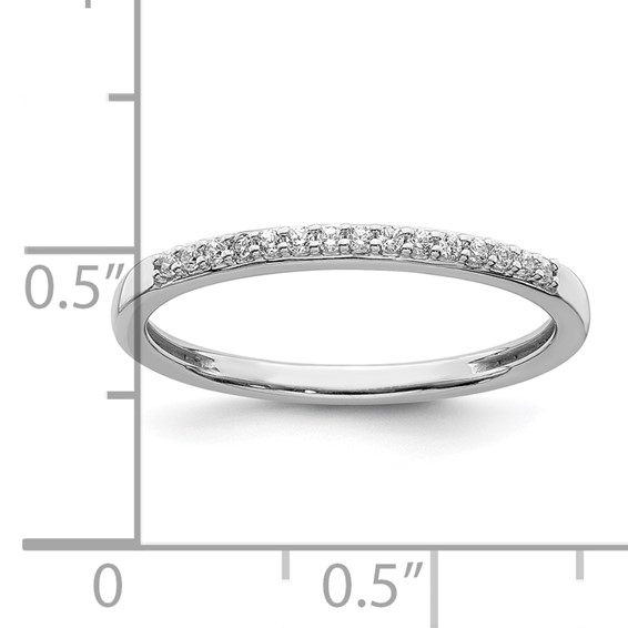 10k White Gold 1/10 carat Diamond Complete Wedding Band