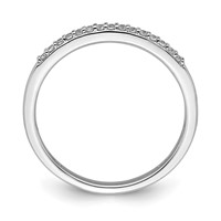 10K White Gold 0.10 Carat Lab Grown Diamond VS SI+ G+ Complete Wedding Band view 2