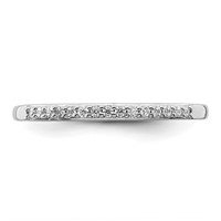 10K White Gold 0.10 Carat Lab Grown Diamond VS SI+ G+ Complete Wedding Band view 4