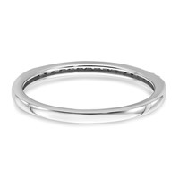 10K White Gold 0.10 Carat Lab Grown Diamond VS SI+ G+ Complete Wedding Band view 5