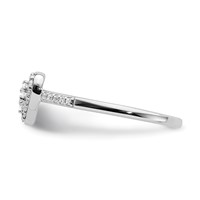10K White Gold 0.25 Carat Lab Grown Diamond VS SI+ G+ Complete Cluster Engagement Ring view 3