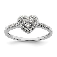 10K White Gold 0.25 Carat Lab Grown Diamond VS SI+ G+ Complete Cluster Engagement Ring view 1