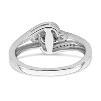 10K White Gold 0.20 Carat Lab Grown Diamond VS SI+ G+ Complete Cluster Engagement Ring view 5
