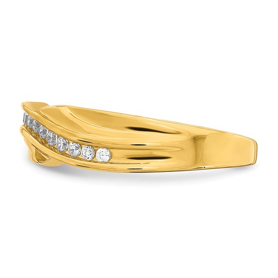 14k 1/6 carat Diamond Complete Men's Band