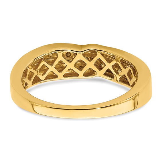 14k 1/6 carat Diamond Complete Men's Band