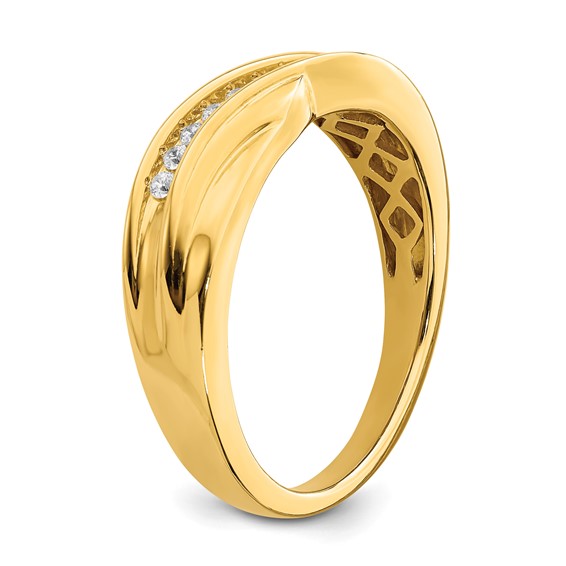 14k 1/6 carat Diamond Complete Men's Band
