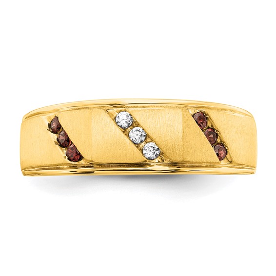 14k White Gold Men's Brown and White Diamond  Band-MTG ONLY