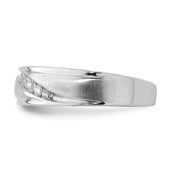 14k Yellow Gold Men's Diamond Band