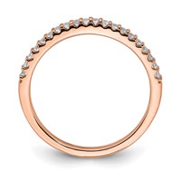14K Rose Gold 0.20 Carat Lab Grown Diamond VS SI+ G+ Complete Wedding Band view 3
