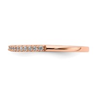 14K Rose Gold 0.20 Carat Lab Grown Diamond VS SI+ G+ Complete Wedding Band view 4