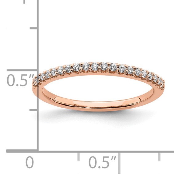 14k Rose Gold 1/5 carat Lab Grown Diamond VS/SI+ G+ Complete Wedding Band