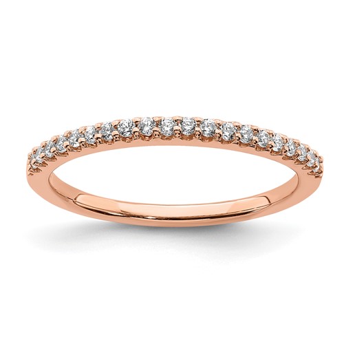 14K Rose Gold 0.20 Carat Lab Grown Diamond VS SI+ G+ Complete Wedding Band