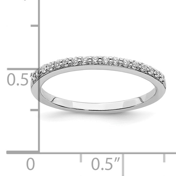14k White Gold 1/5 carat Diamond Complete Wedding Band