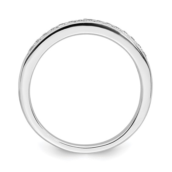 14k White Gold Diamond Band